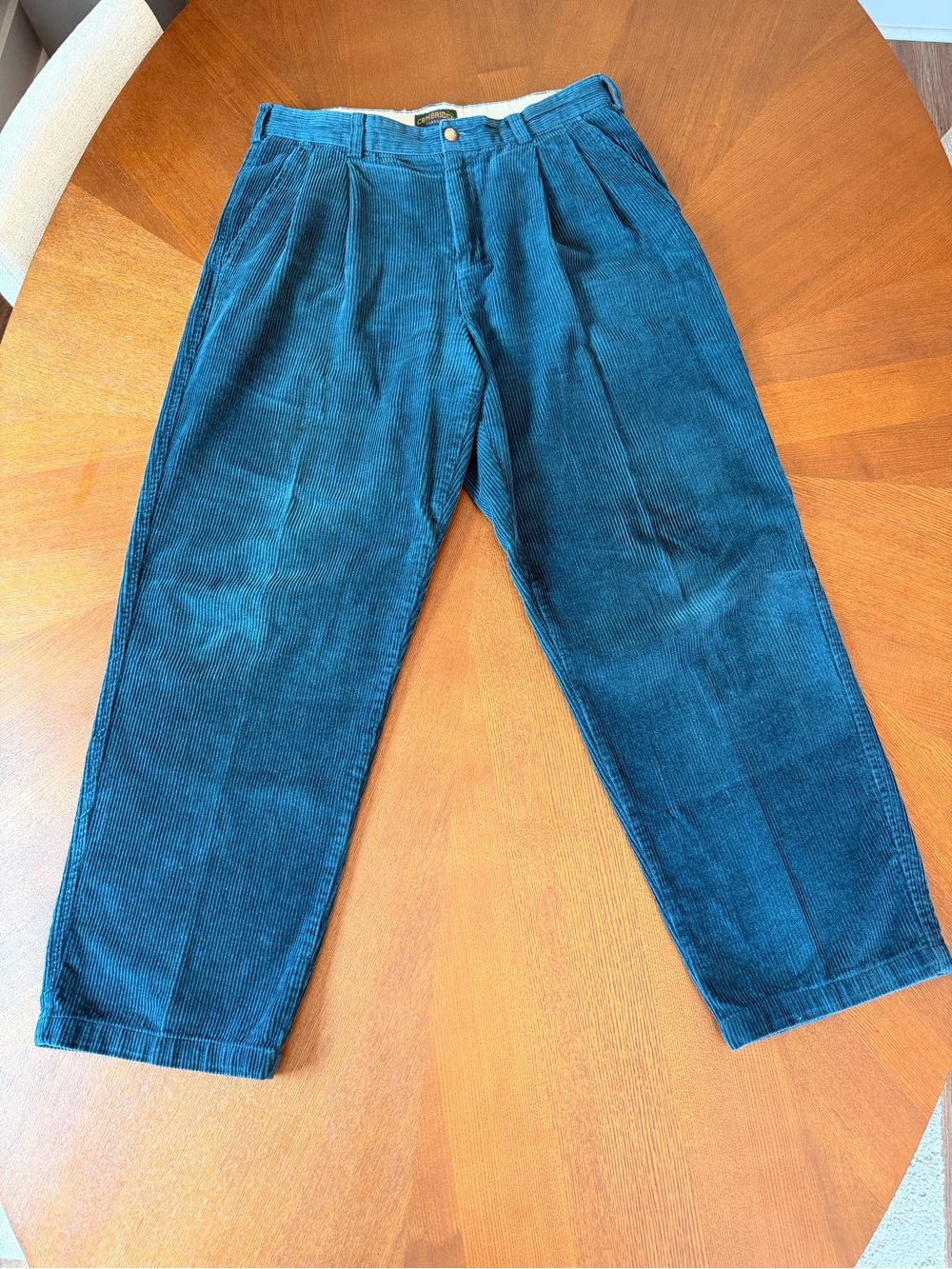Men's Corduroy Trousers in Teal
